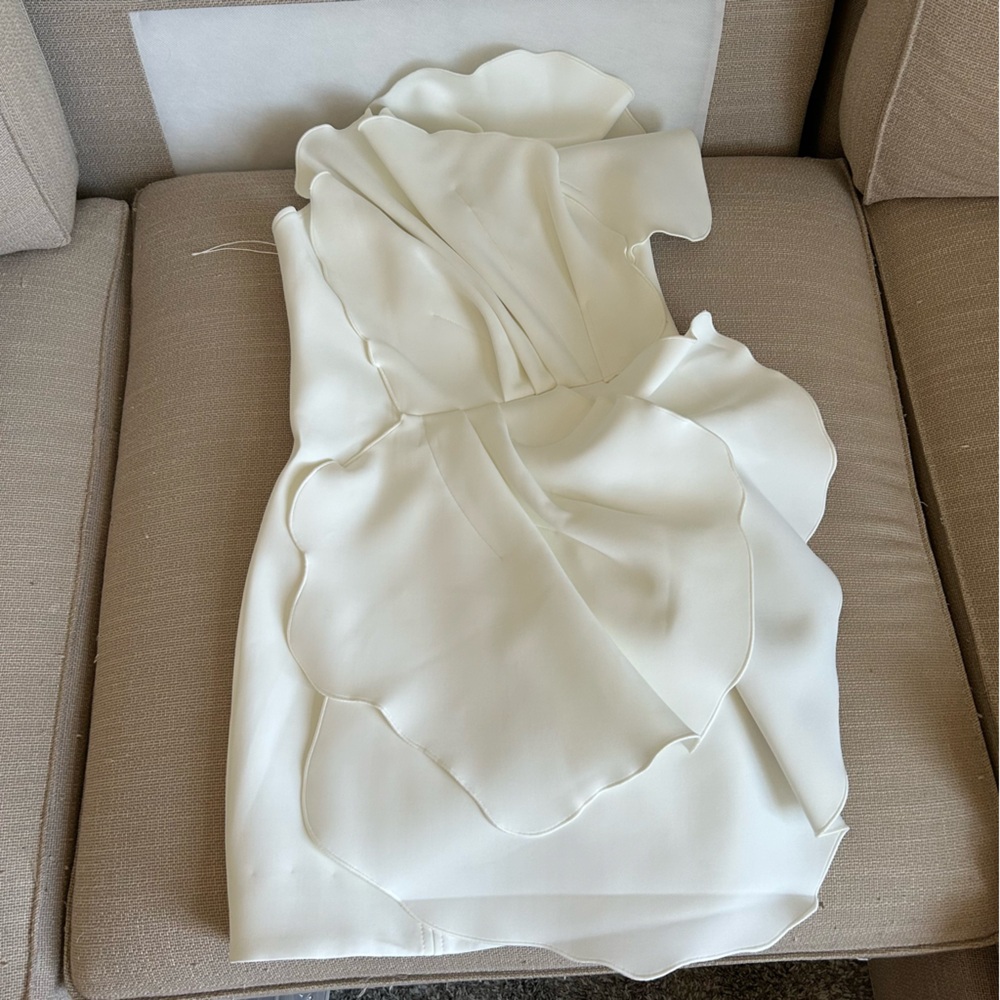 NEW Acler Oake Mini Dress Gown White Ivory Cocktail Event Party Wedding AU8/US4 - Picture 4 of 11